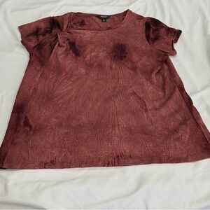 Simply Vera Vera Wang Short-Sleeve Textured Tee - Maroon